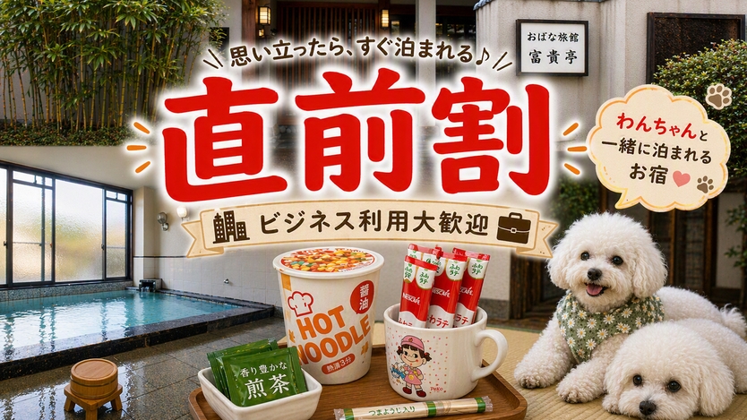 【直前割】急なご宿泊・出張応援！素泊まりプラン