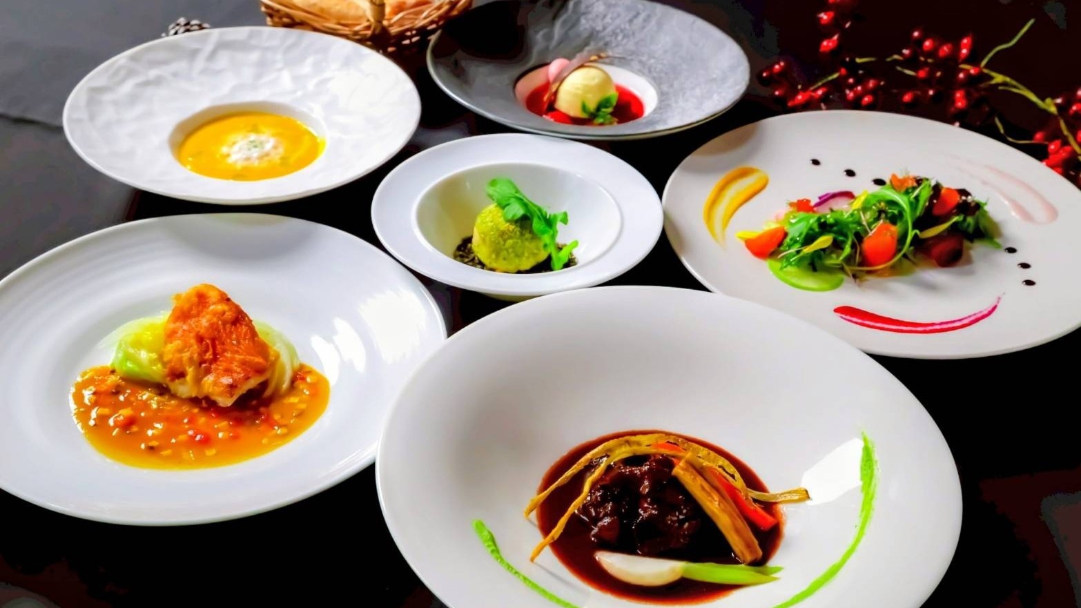 当館人気No1【スタンダード2食付】北海道と空知の食を堪能する／季節の創作フレンチ＜ラ・セゾン＞