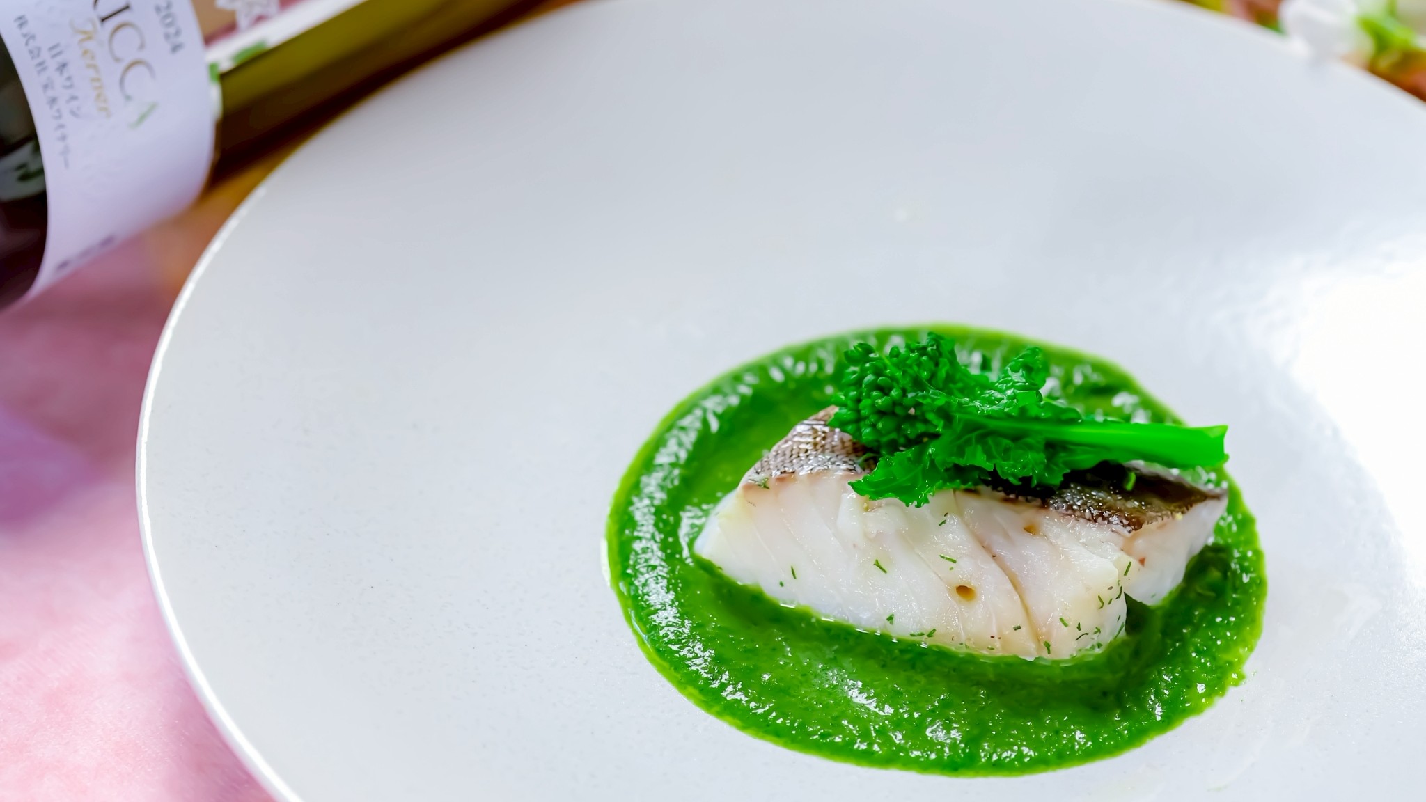 3～5月春＜魚＞真鱈のヴァプール  ほろ苦い春菊のソース