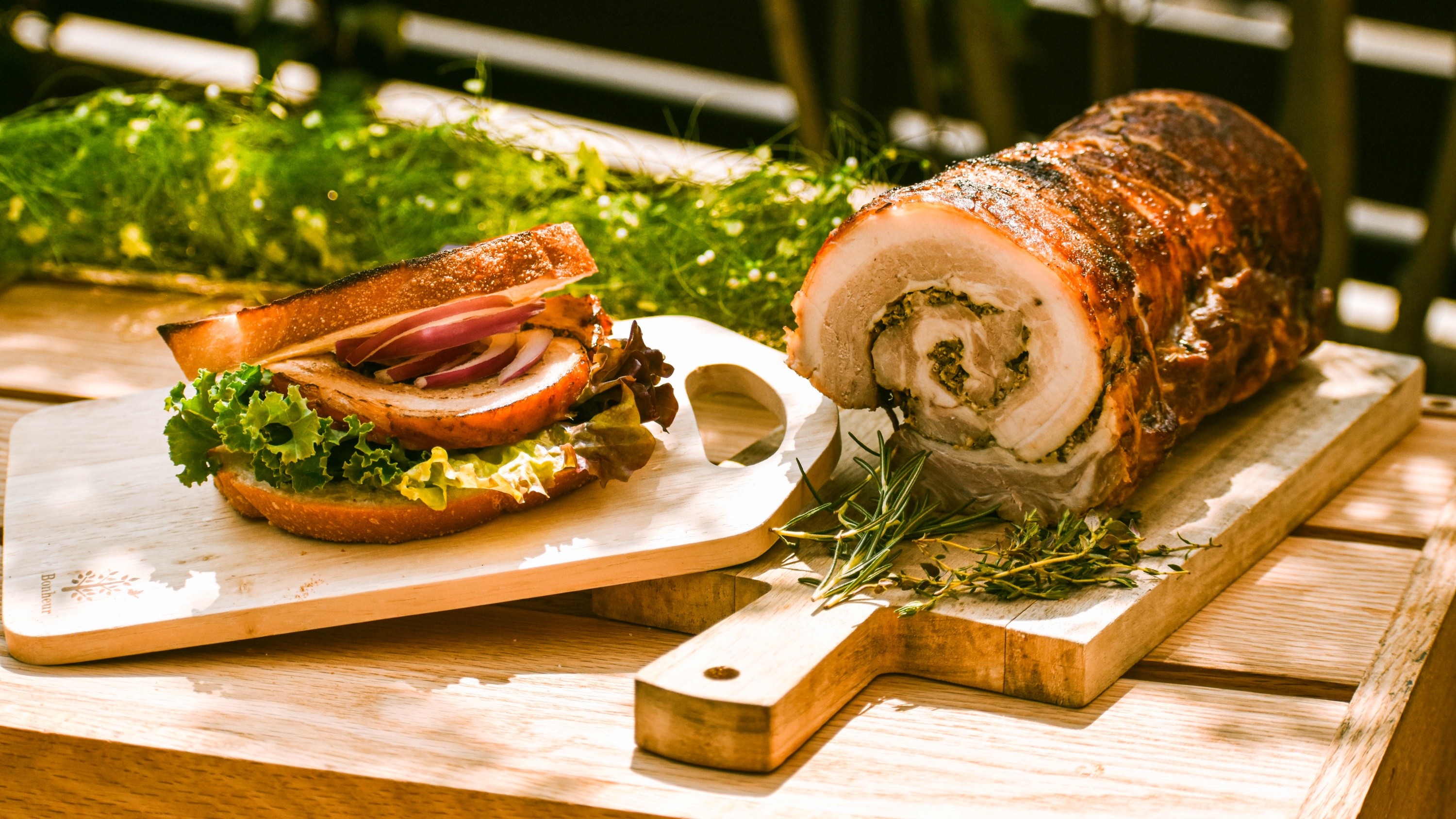 【初夏香（しょかこう）BREAKFASTフェア】糸島産零ワンポークのポルケッタ サンドイッチ