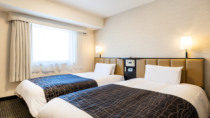 ツインルーム（定員1-2名）/15㎡/ベッド幅110㎝×2台