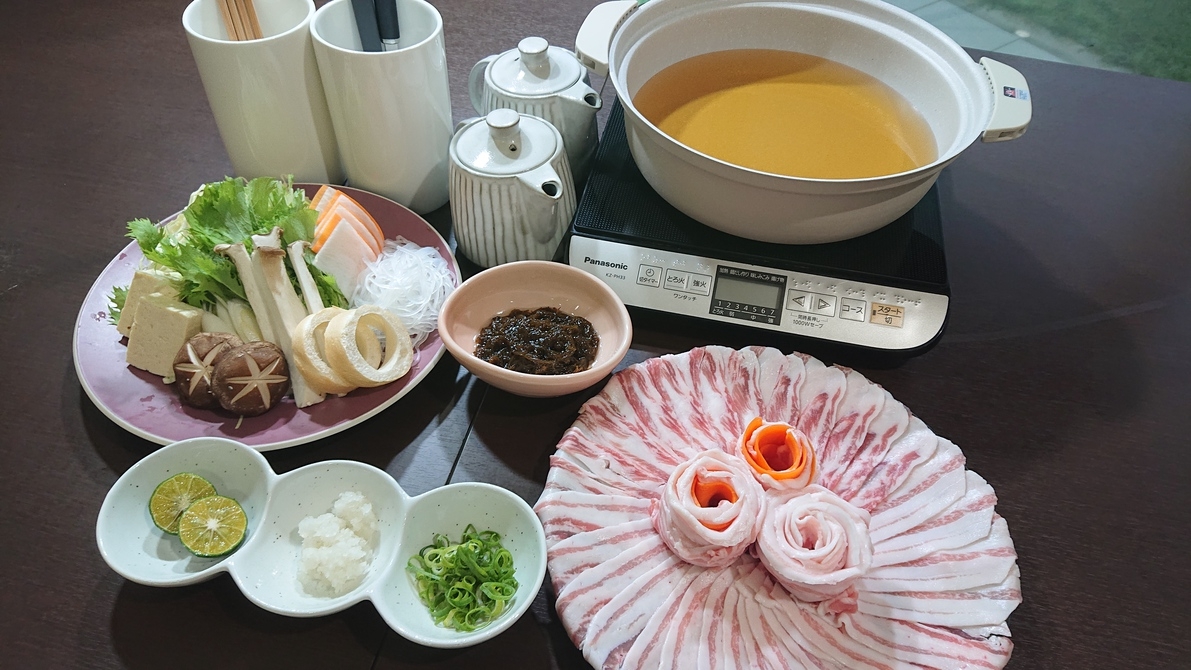 【夕食・しゃぶしゃぶ食べ放題】（朝食付）★『アグー豚』の９０分沖縄しゃぶしゃぶ食べ放題プラン★