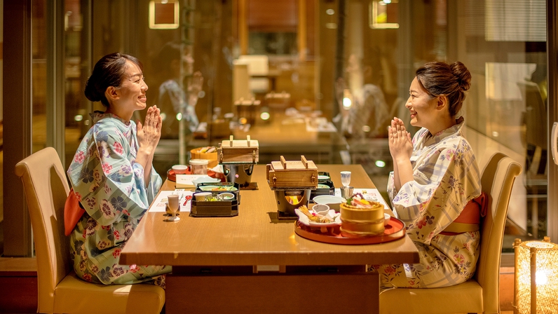 夏を満喫！【旬夏うまいもん会席】新潟の夏野菜や新鮮な魚介に舌鼓★夕食会場／ゆごや又個室