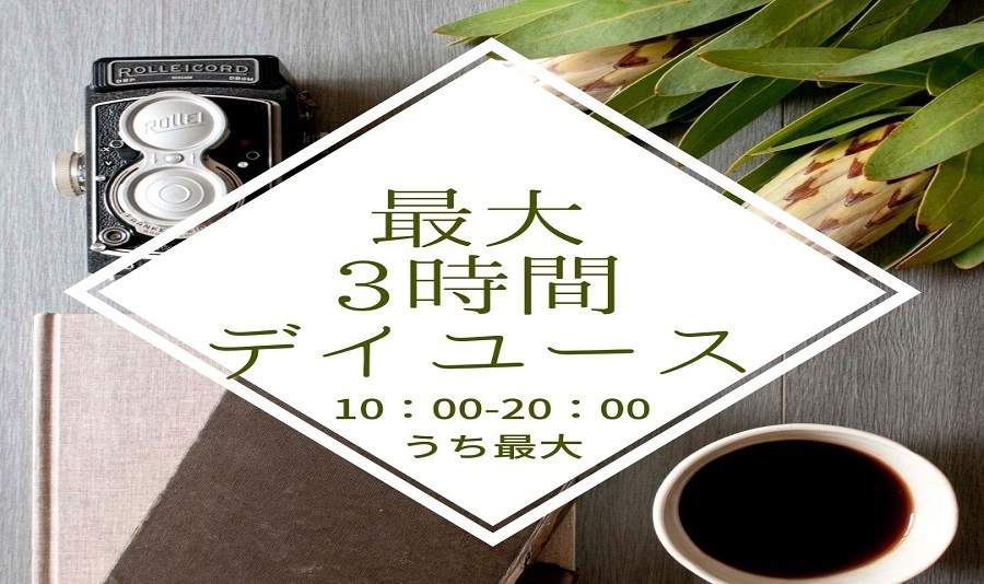 【禁煙】ちょこっと休憩に！デイユース3時間プラン★