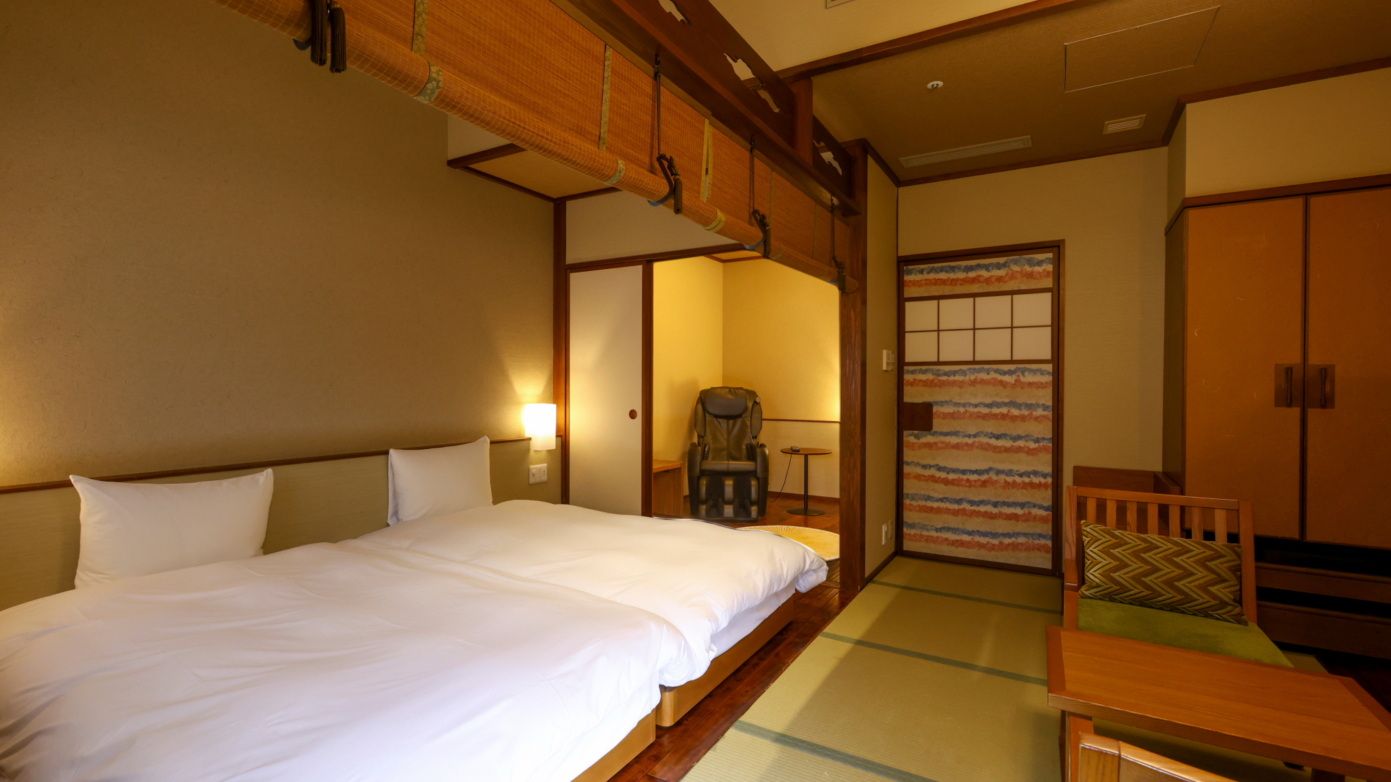 ★New部屋タイプ【檜内風呂/マッサージチェア付】和洋室36㎡