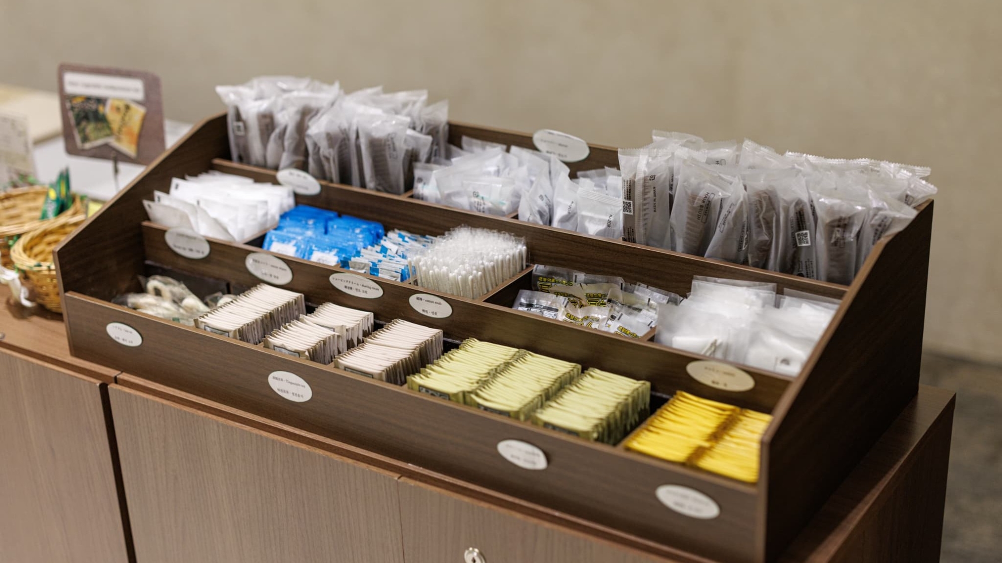 アメニティ｜必要な分だけご利用いただくアメニティバーでのピックアップ形式