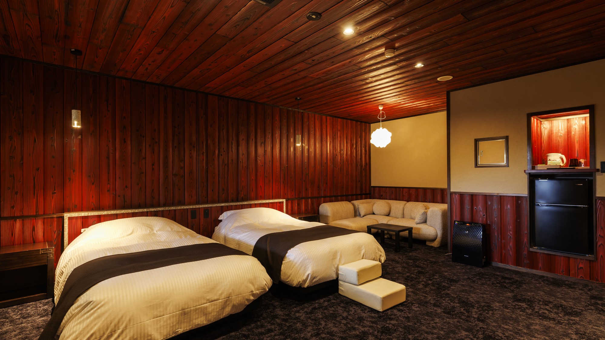 福井の天然素材特別客室「あさくら」【露天風呂・ベッド付客室】