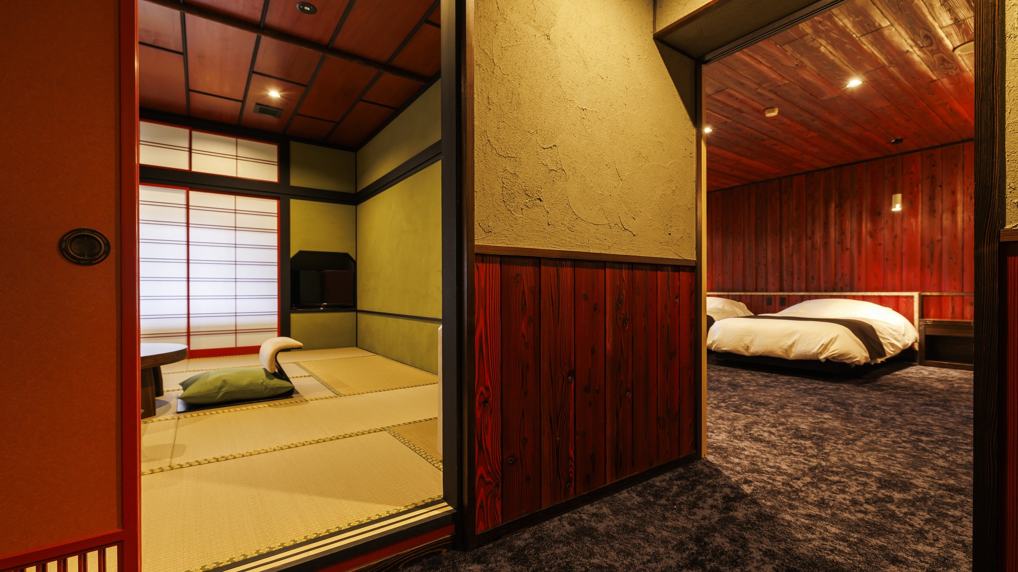 福井の天然素材特別客室「あさくら」【露天風呂・ベッド付客室】