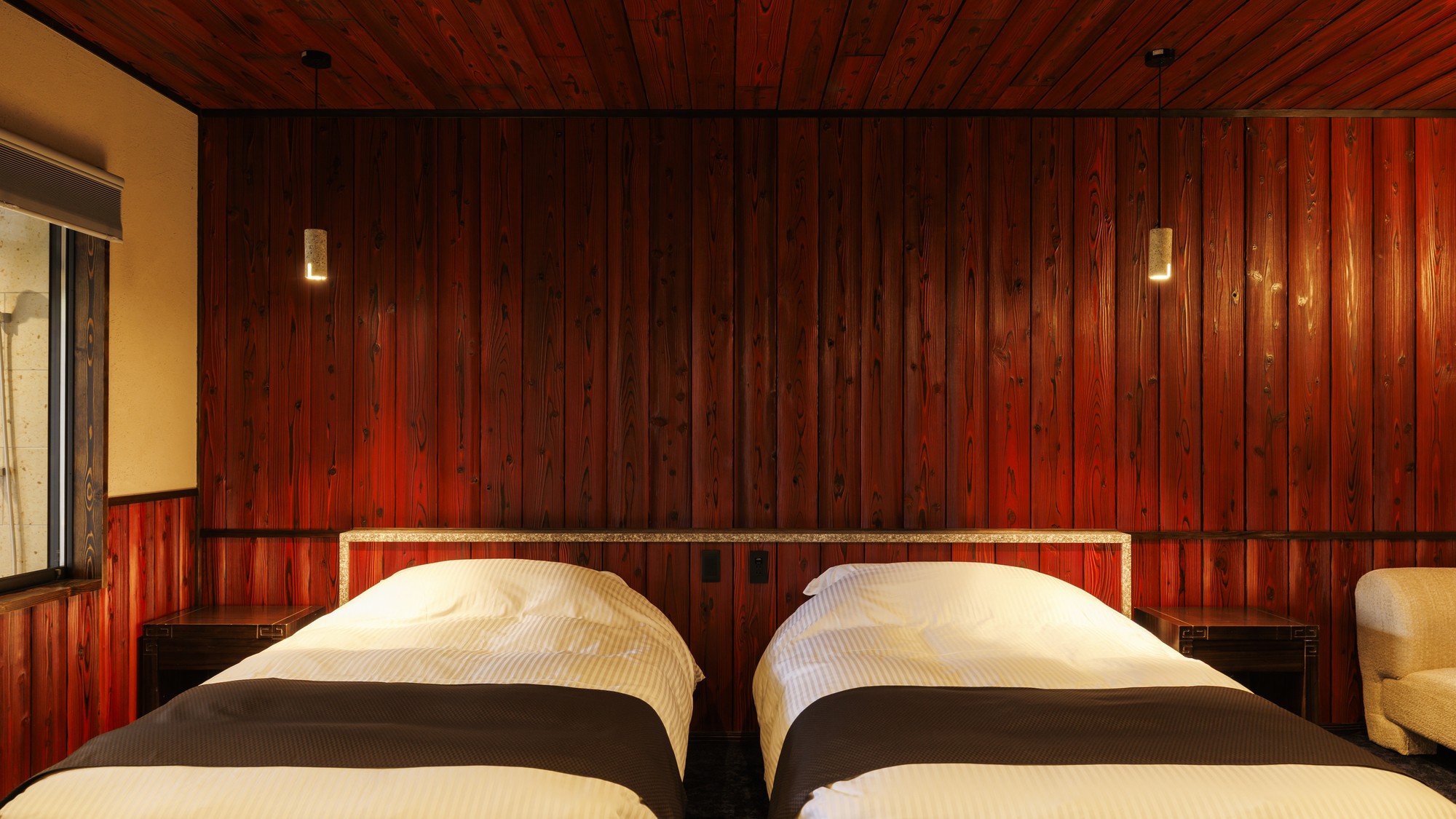 福井の天然素材特別客室「あさくら」【露天風呂・ベッド付客室】