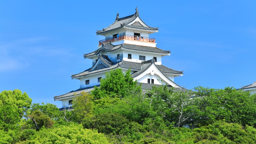 【唐津城】別名「舞鶴城」、桜・藤の名所としても人気です。