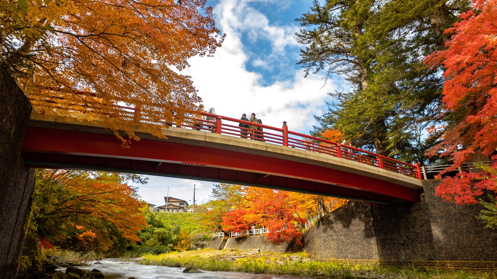 【中野もみじ山】「東北の小嵐山」とも呼ばれる、紅葉の名所として有名な観光スポットです。