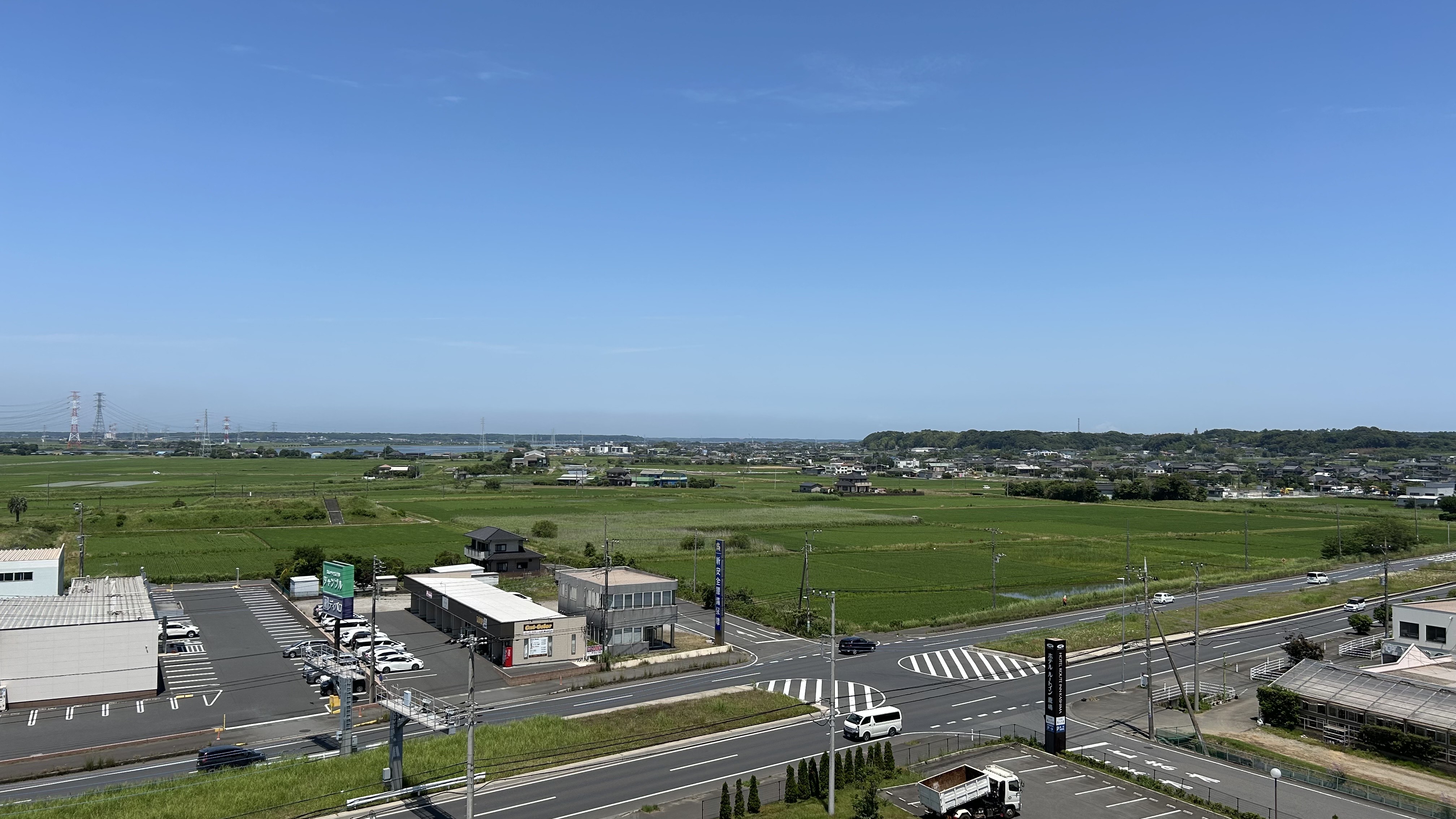 7階国道側客室からの眺め