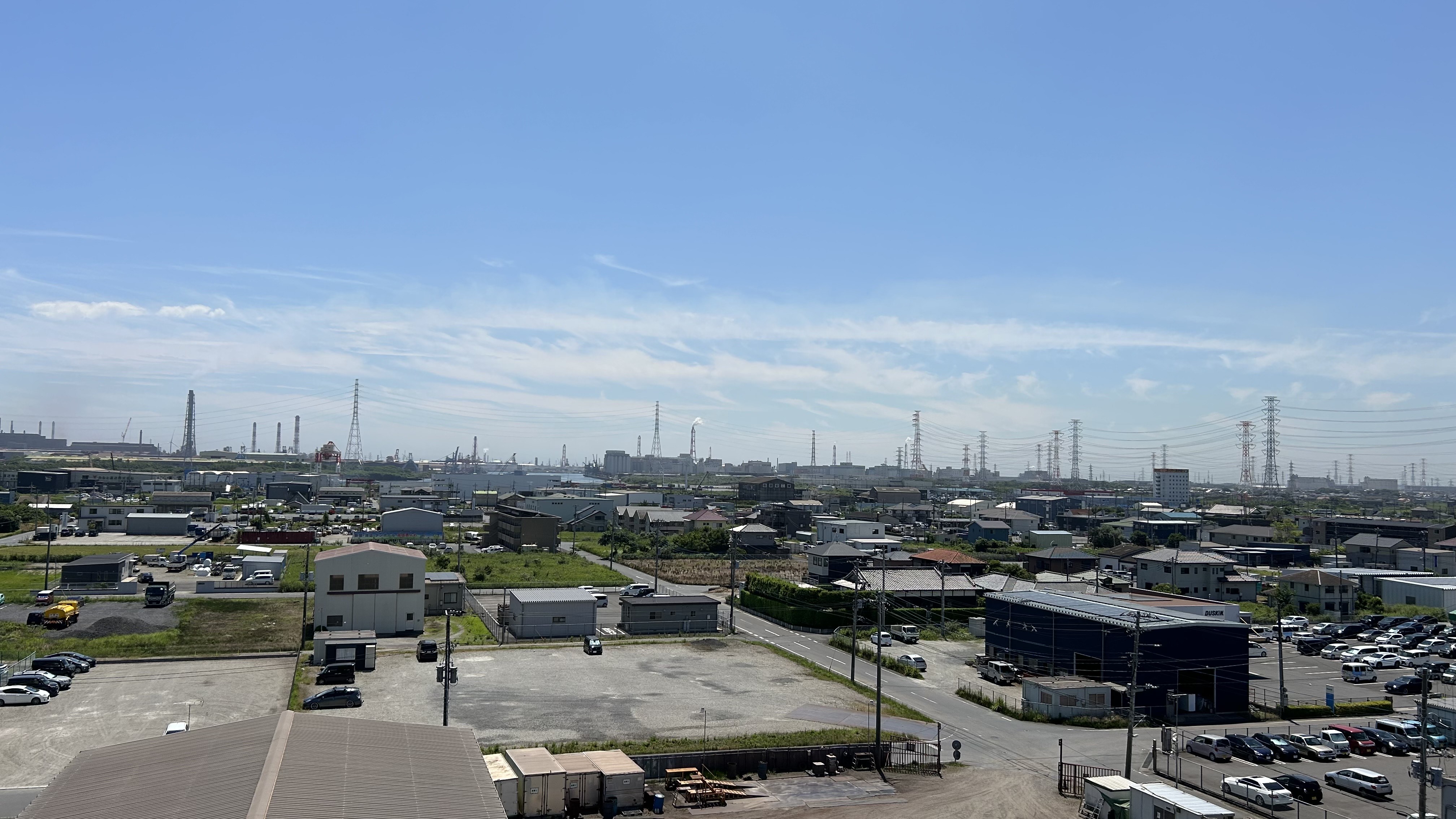 7階工場側客室からの眺め