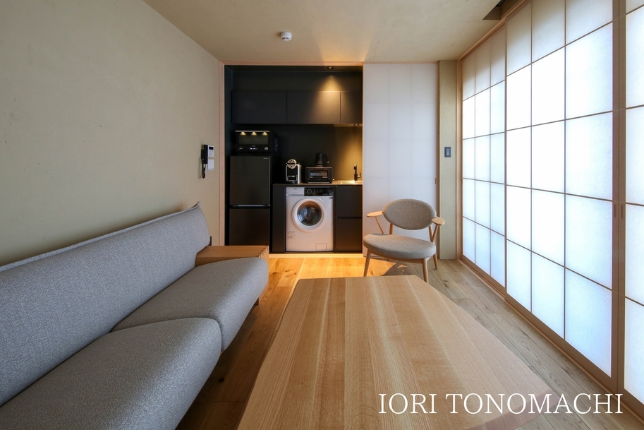 【夕朝食付き・ほおば焼き】IORI TONOMACHI 山中和紙に包まれる町家/伝統美・檜風呂