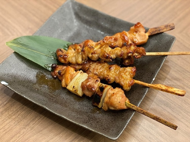 夕食：串の盛り合わせ(タレ)