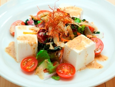 夕食：豆腐サラダ