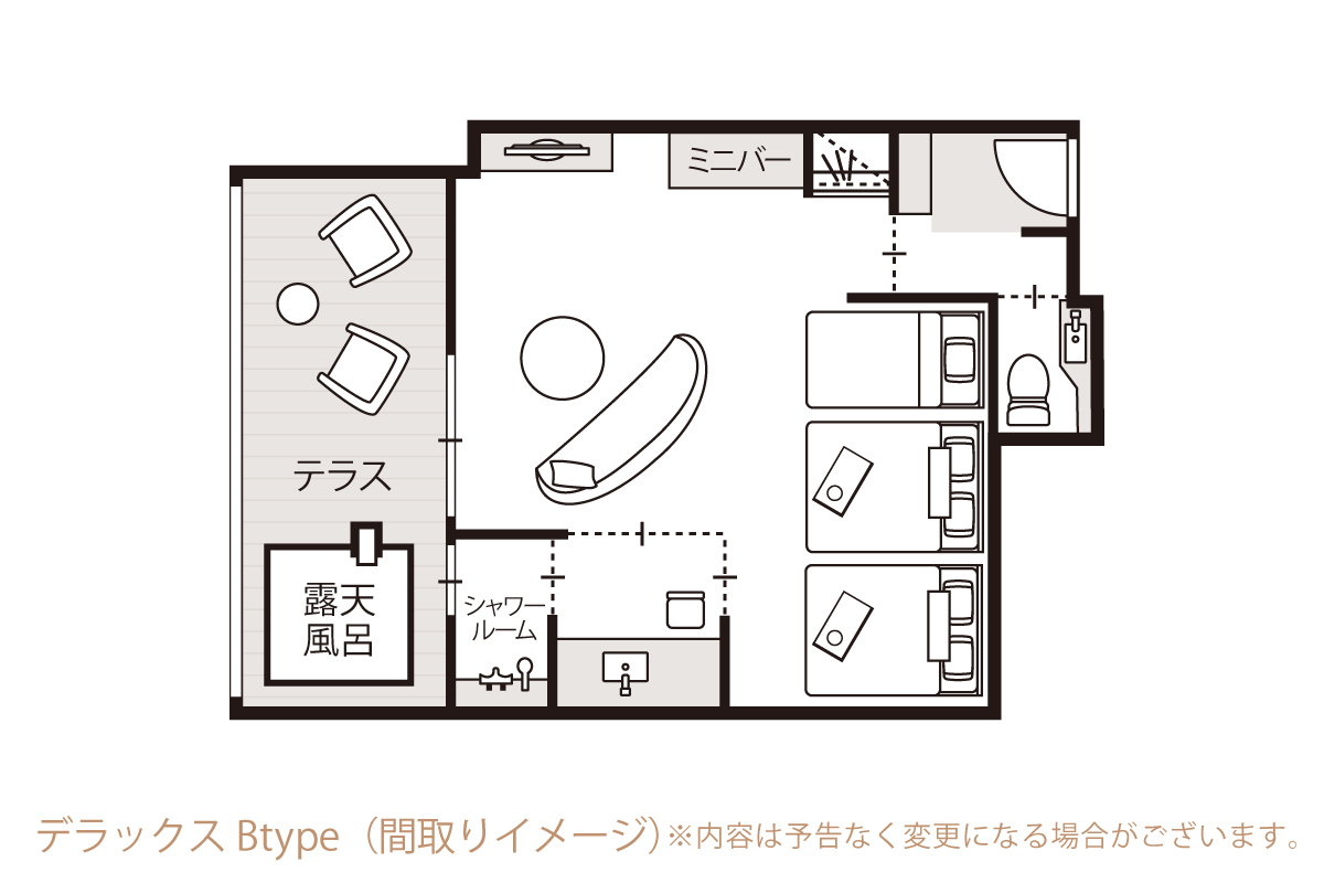 客室「デラックスBtype」間取りイメージnew