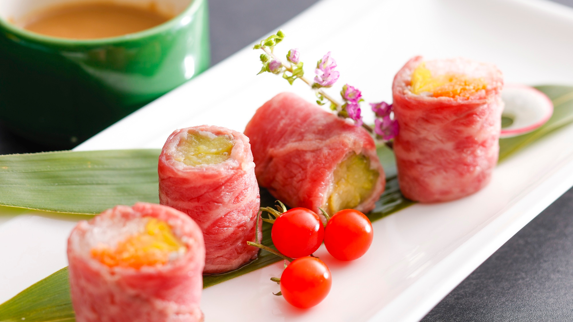 【特別会席】夏(2026年6月～8月)冷やし鉢　熊野牛の冷しゃぶ　胡麻味噌たれ