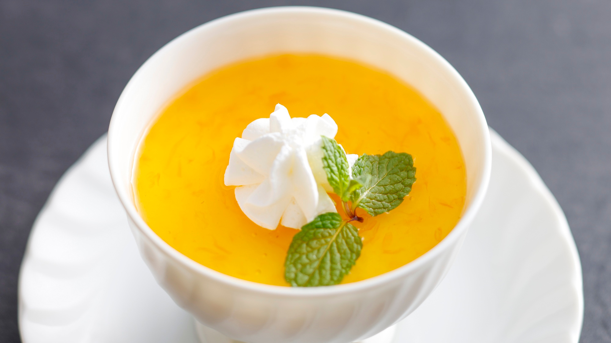 【土地の恵み会席/季節の会席】夏(2026年6月～8月)デザート　甘夏豆乳プリン