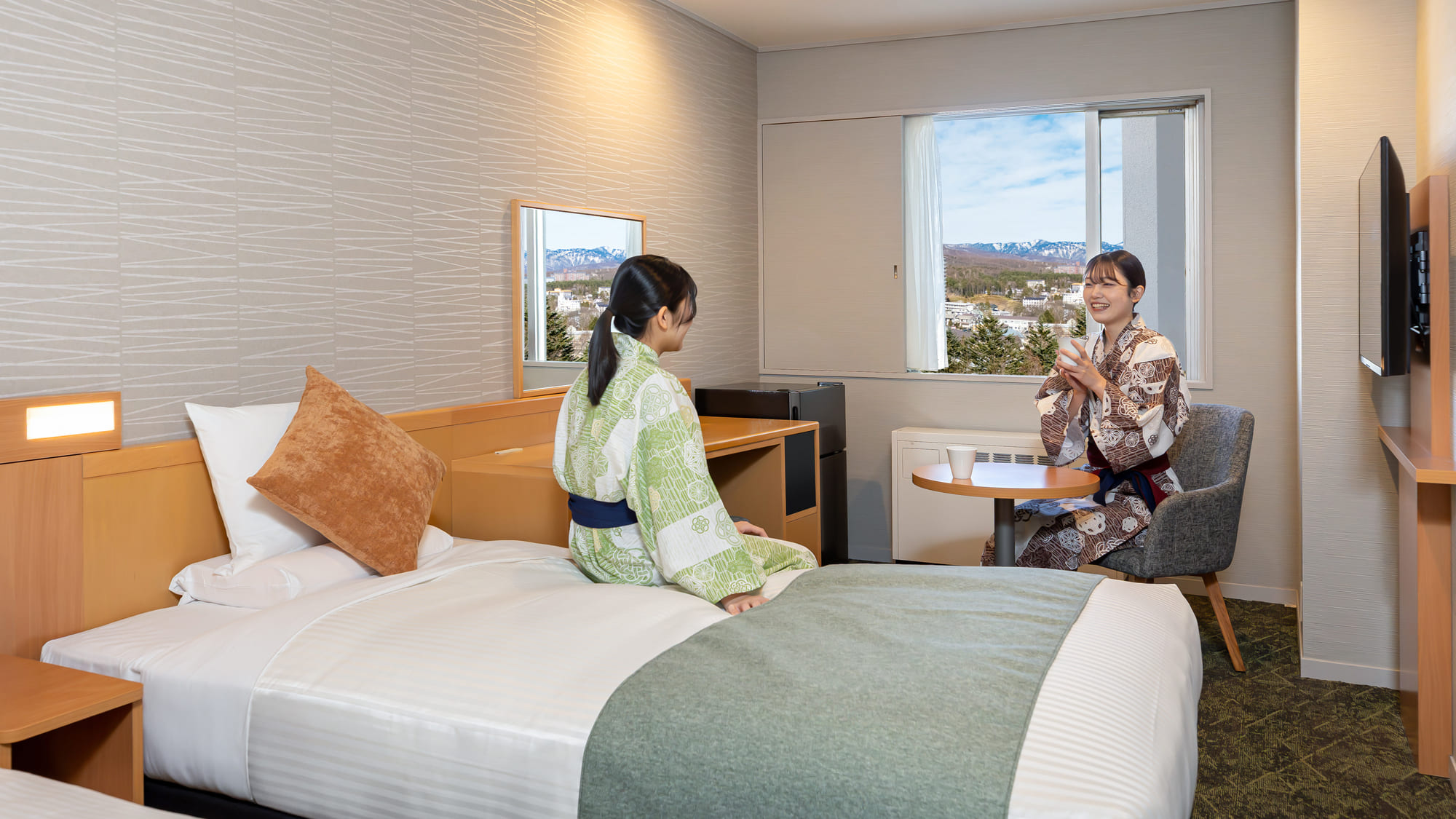 ＜2025年12月リニューアル＞ツインルーム 2名様までご宿泊できます。