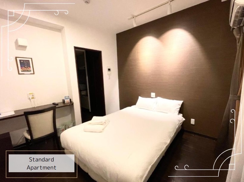 【スタンダードプラン】全室禁煙・バストイレ別・２５㎡・ダブルベッド・バルコニー・キッチン