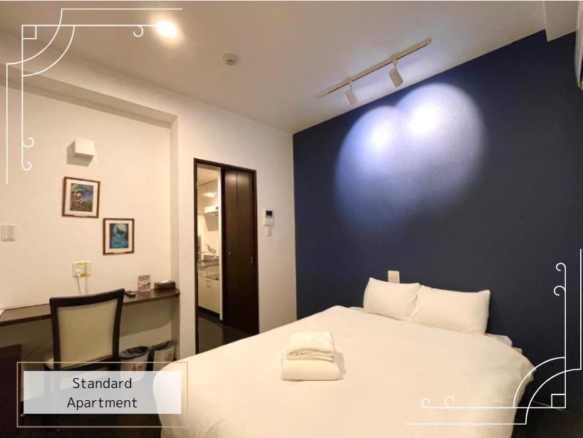 【スタンダードプラン】全室禁煙・バストイレ別・２５㎡・ダブルベッド・バルコニー・キッチン