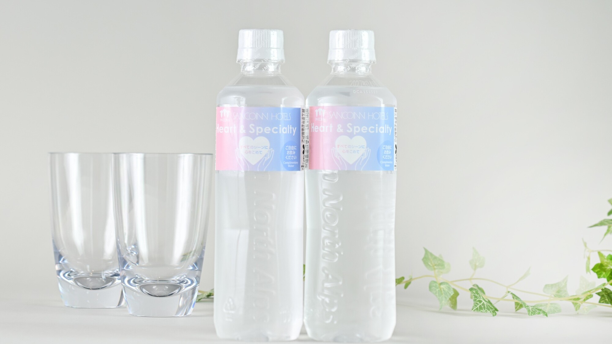 ミネラルウォーター（常温）部屋に用意しております。