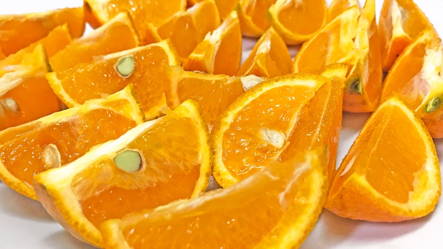 【手作り夕食一例】≪島の柑橘類デザート≫季節によって提供に変動がございます。