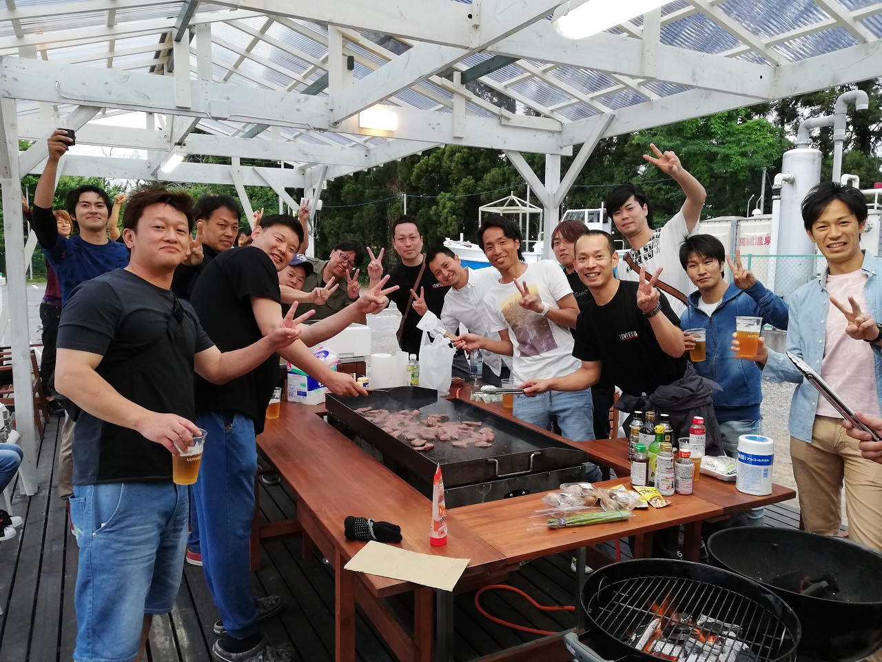 団体様のBBQの様子