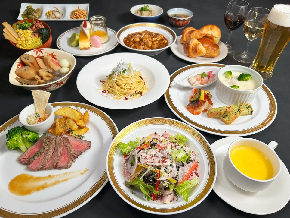 【1泊2食付】夕食（和洋中ブッフェ飲み放題付）・朝食付★駅から5分！