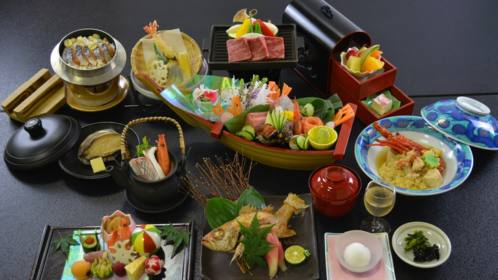 ◆そまやまプレミアム会席◆鮑踊り焼き＆若狭牛鉄板焼きなど福井の贅を尽くした【特撰極み−KIWAMI】