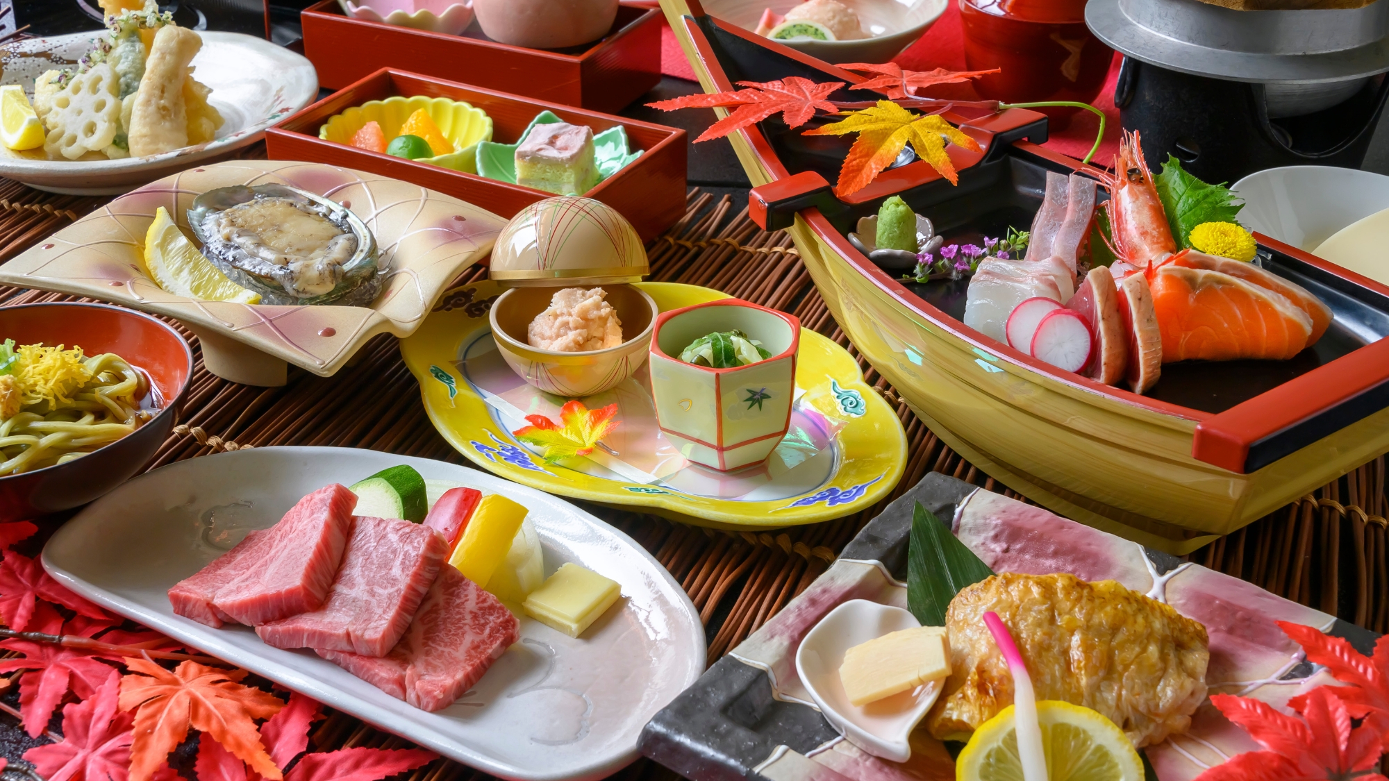 和牛鉄板焼き・鮑・のどぐろなど、地物の食材にこだわった福井の贅沢な味覚＜秋の極み＞