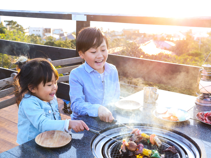 【アウトドア旅のススメ】オーシャンビューテラスBBQを堪能＜スタンダードBBQ：朝夕付き＞