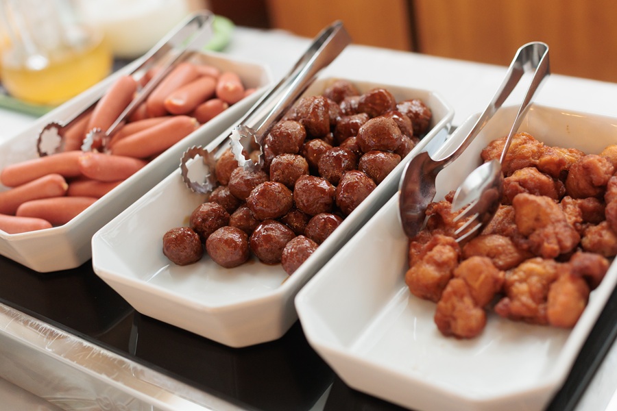 朝食バイキングの一例