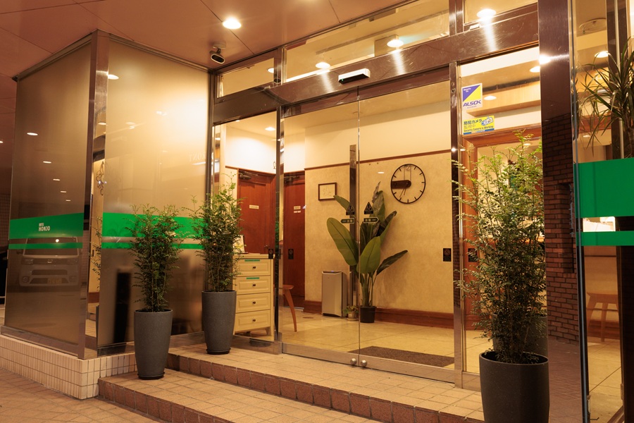 ホテルのエントランス