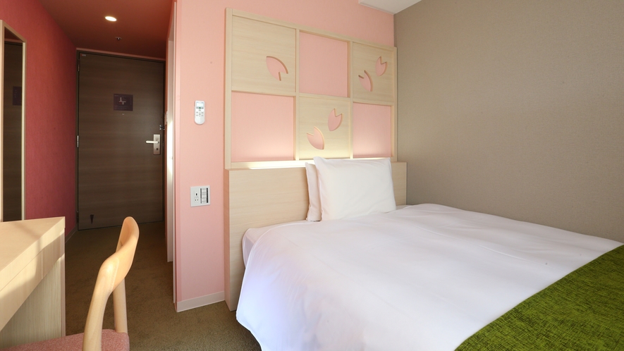 7階 桜(シングル/セミダブル)客室の一例
