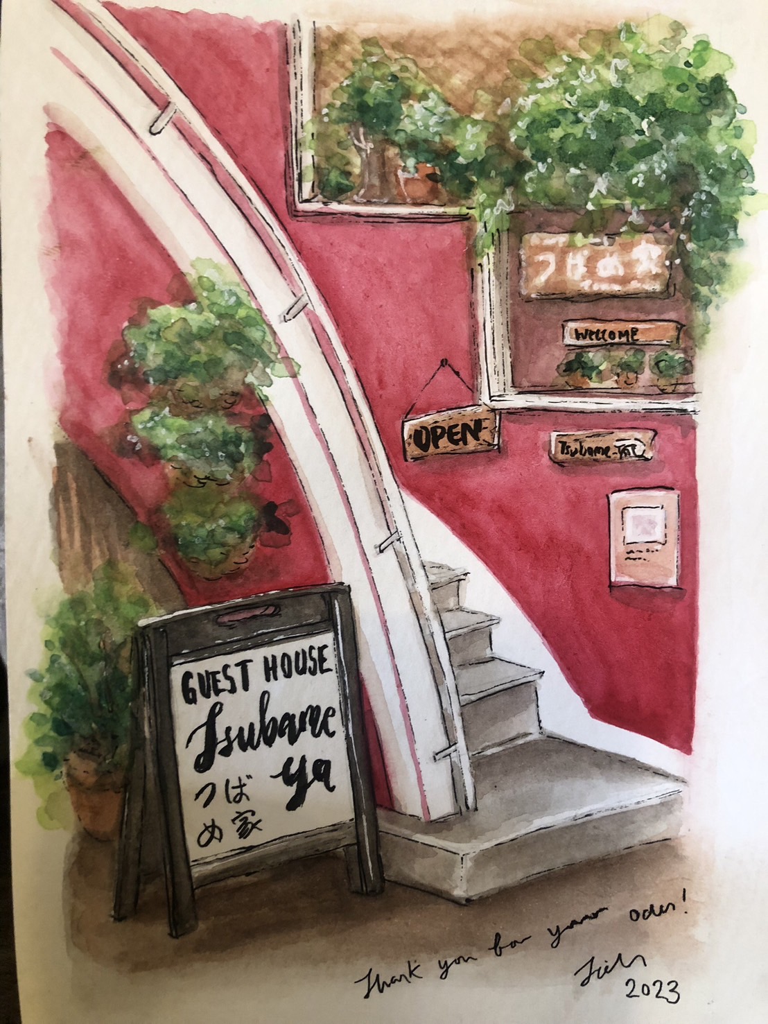 お客様のイラスト　サプライズプレゼント