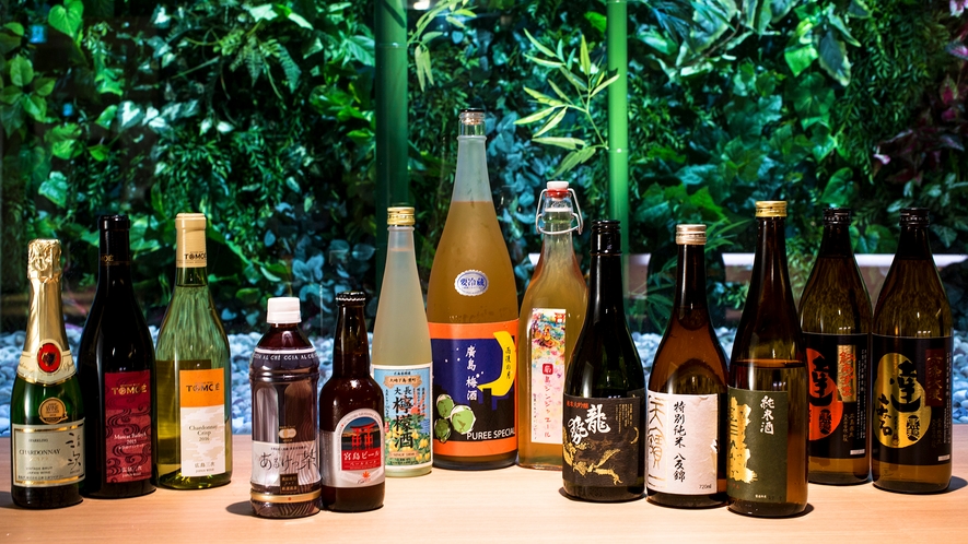 広島の美味しい日本酒にワイン、地ビールもご用意しております。