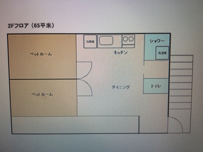 セカンドフロアルーム（二階）お部屋見取り図