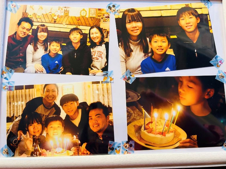 ５人家族でお誕生日のお祝い