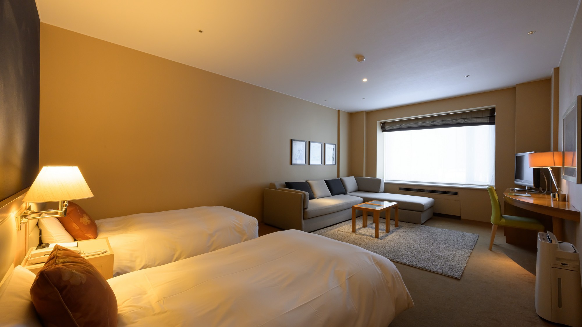 【コンフォートツイン】安らぎと寛ぎを感じる空間。夫婦・カップル向きのお部屋です。