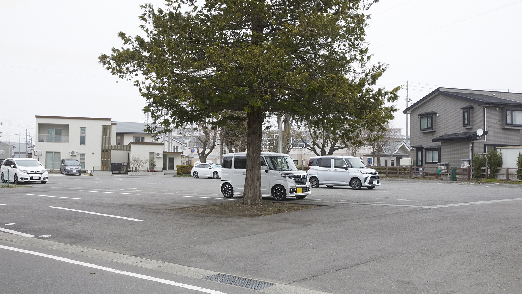 平面駐車場ですので、ハイルーフも駐車可能です（大型車は有料、事前にご連絡をお願い致します）