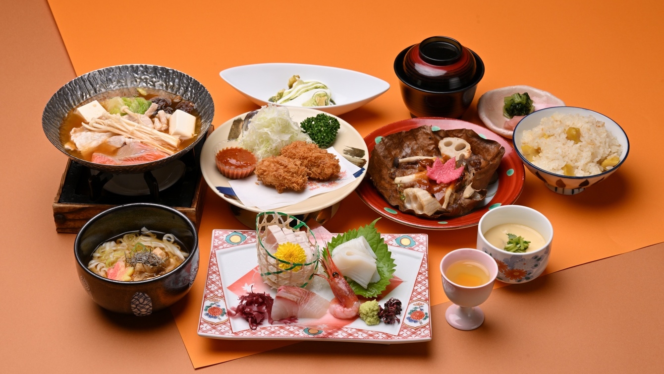 【ゆめの森会席】少々控えめ夕食と温泉を満喫するお得プラン