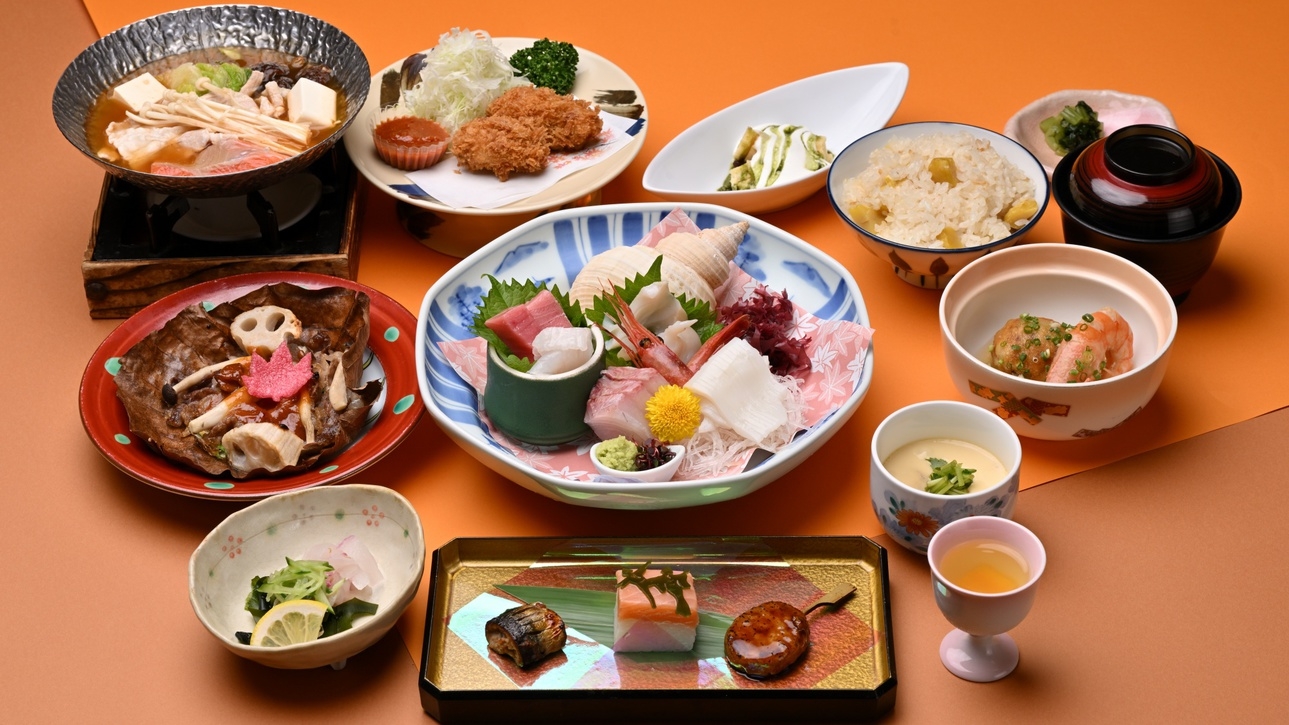 ≪人気第1位≫【グレードアップ◆おわら会席】当館人気No1！料理長自慢の夕食