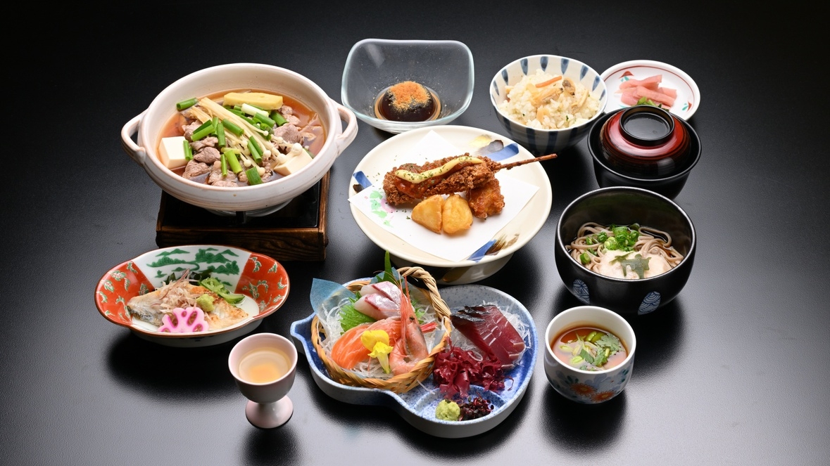 【ゆめの森会席】少々控えめ夕食と温泉を満喫するお得プラン