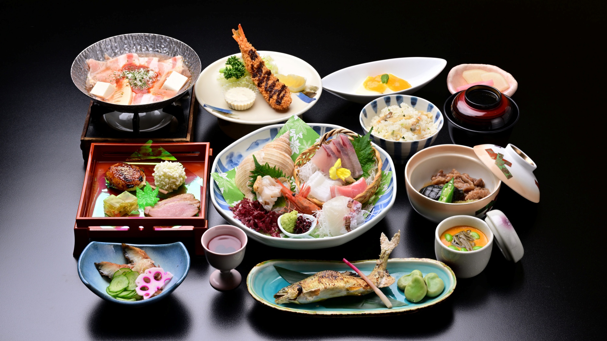 *【おわら会席】25年初夏のお食事一例