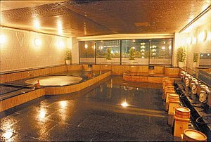 金泉・銀泉・ジャグジー・サウナ・水風呂のある温泉浴場