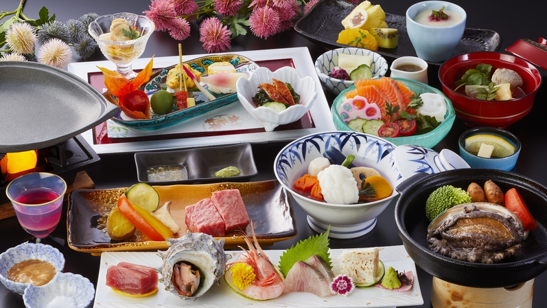 【特選料理】鮑や厳選牛、料理長こだわりの一品など「お料理グレードアップ（天祥膳）プラン」＜0502＞