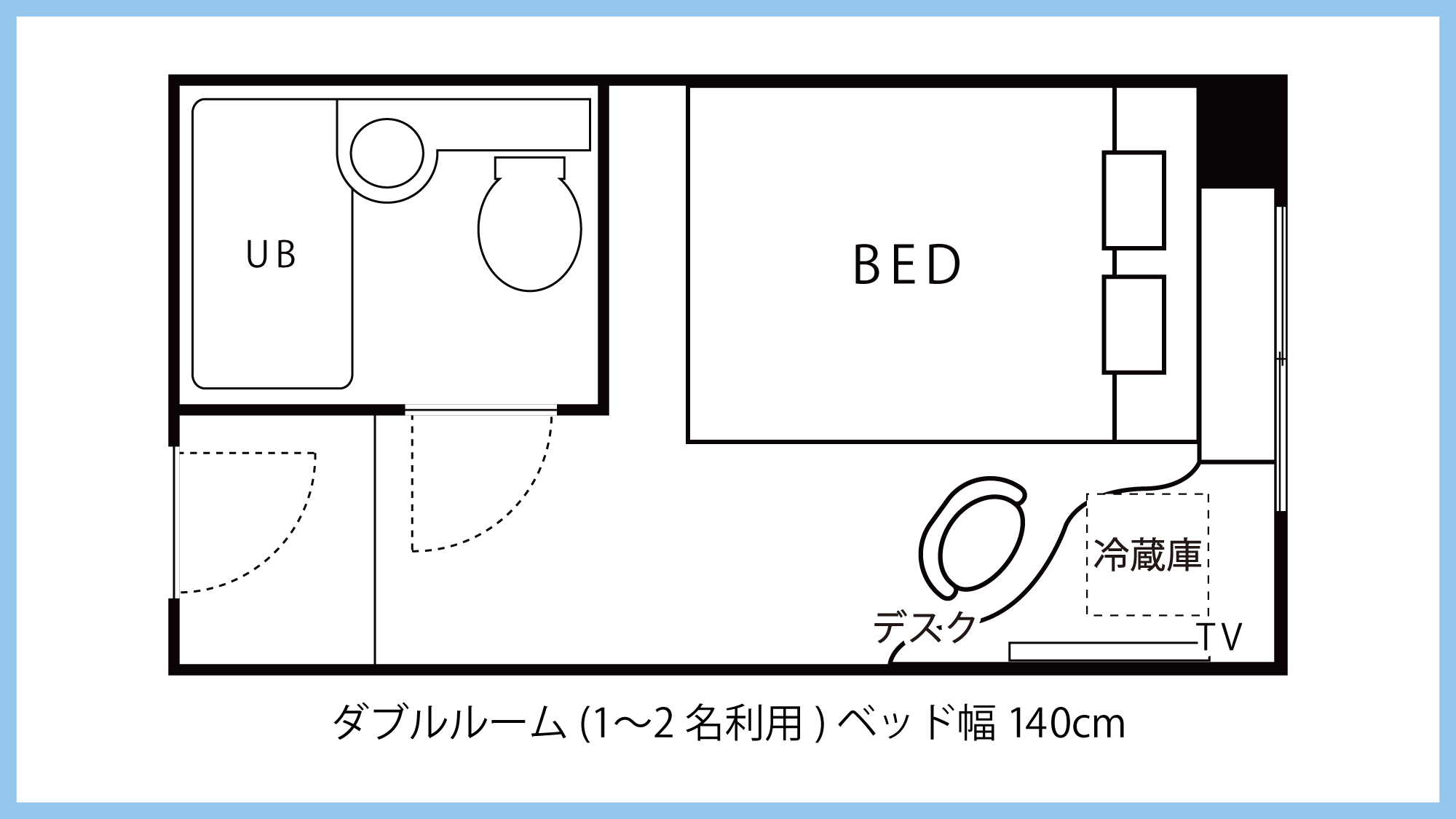 【禁煙◇ダブルルーム】間取り