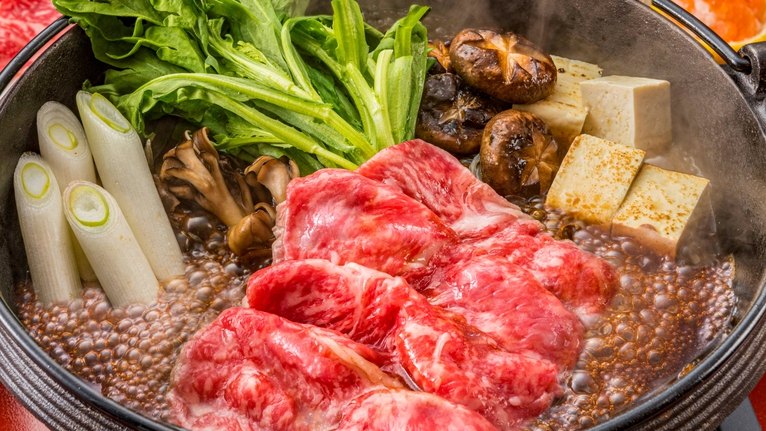 【最上牛尽くしプラン】《すき焼き＋握り＋ステーキ付》“もう一口食べたくなる”極上ブランド牛に舌鼓